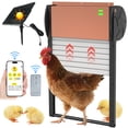 thumbnail image 1 of Automatic chicken coop door APP control, solar powered chicken coop door opener with programmable timer, 10 meter remote control, light sensor, USB rechargeable, anti pinch, automatic chicken coop do, 1 of 7