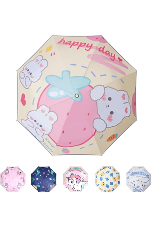 Automatic children's umbrella, foldable and extendable toddler umbrella, suitable for boys and girls, UV-resistant