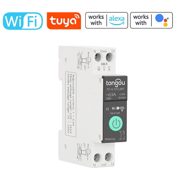 Automatic circuit breakers,Circuit Remote Circuit 1p Din - Rail Support - Safety 1p 63a Remote - 3 - Circuit With Safety Features - App 63a Din App Remote 3 Modes App Circuit Safety App - -