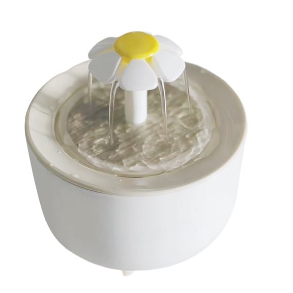 Automatic circulating water fountain for cats, intelligent water dispenser for pets, running water for kittens, wooden flower Wooden Flower