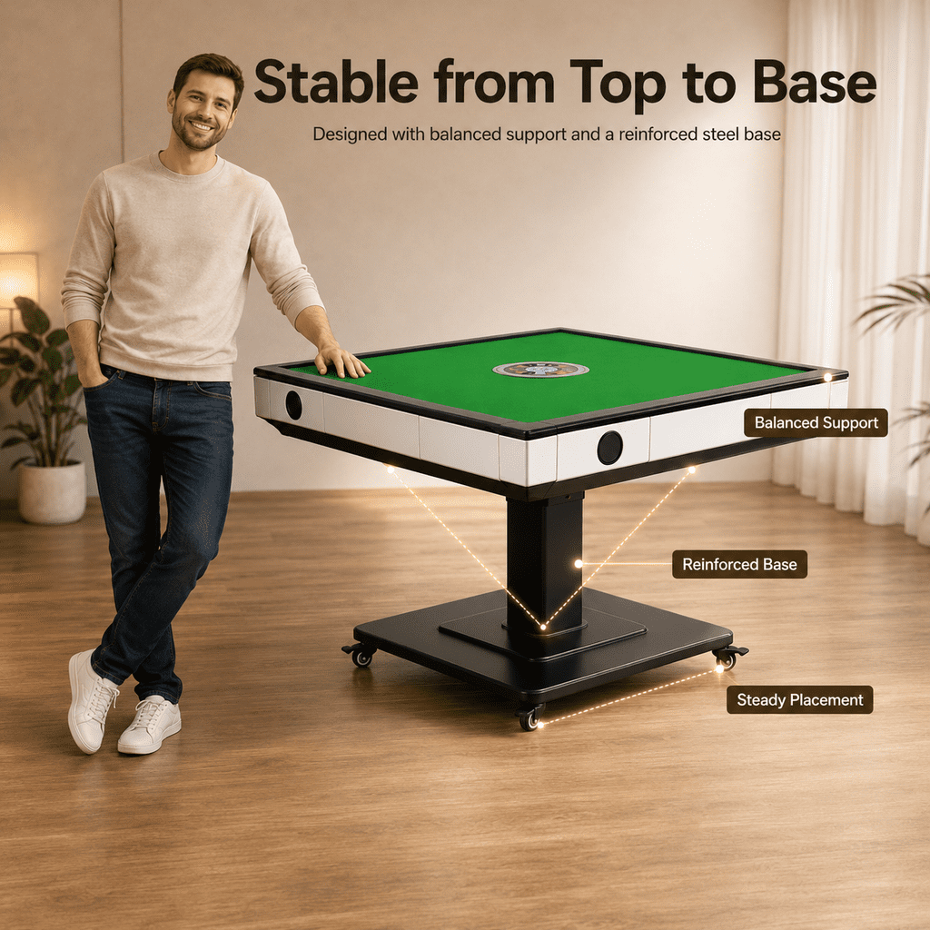 Automatic mahjong table Suitable for Chinese,Folding Electric Mahjong Table ，Two sets of 42mm mahjong tiles set， quiet shuffling, USB Charging（Easy to install）