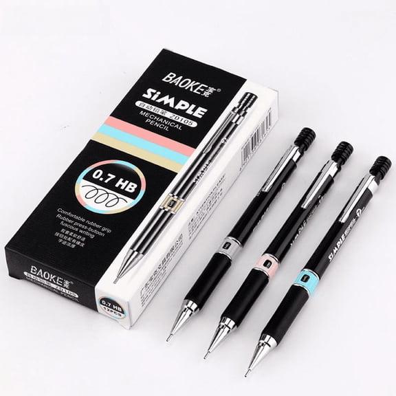 Automatic pencil HB0.7mm push pencil movable pencil with eraser Portability Durable Material