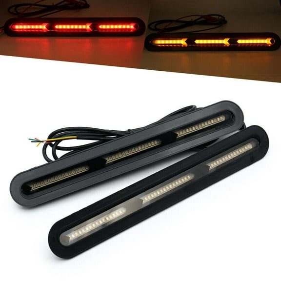 Automatic rear window LED light strip brake flow turn signal tail light strip 12V-