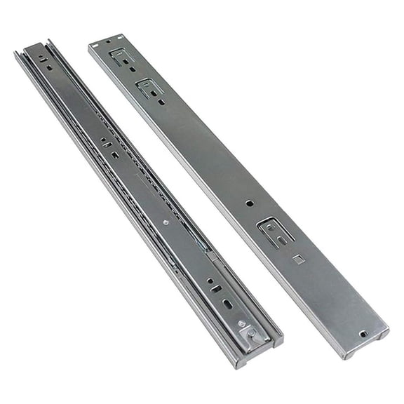 Automations 24 Inch Drawer Slides - 400 lbs Capacity Heavy Duty Rails - Full Extension Steel Bearing Slides - 32mm Mounting Pattern - Set of 2