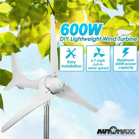 Automaxx UB0600S1ST Windmill 600W Wind Turbine Generator Kit, Additional Spare Blade Set