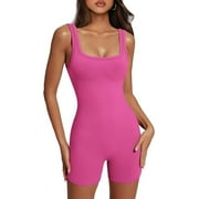 Automet Women's Sexy One-Piece Fitness Jumpsuit One-Piece Summer Clothing Shorts Jumpsuit Gym Yoga Fashion Clothing 2024