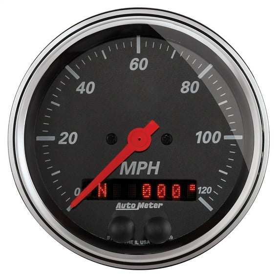 Auto Meter (1449 Designer Black 3-3/8 120 MPH GPS Speedometer Gauge