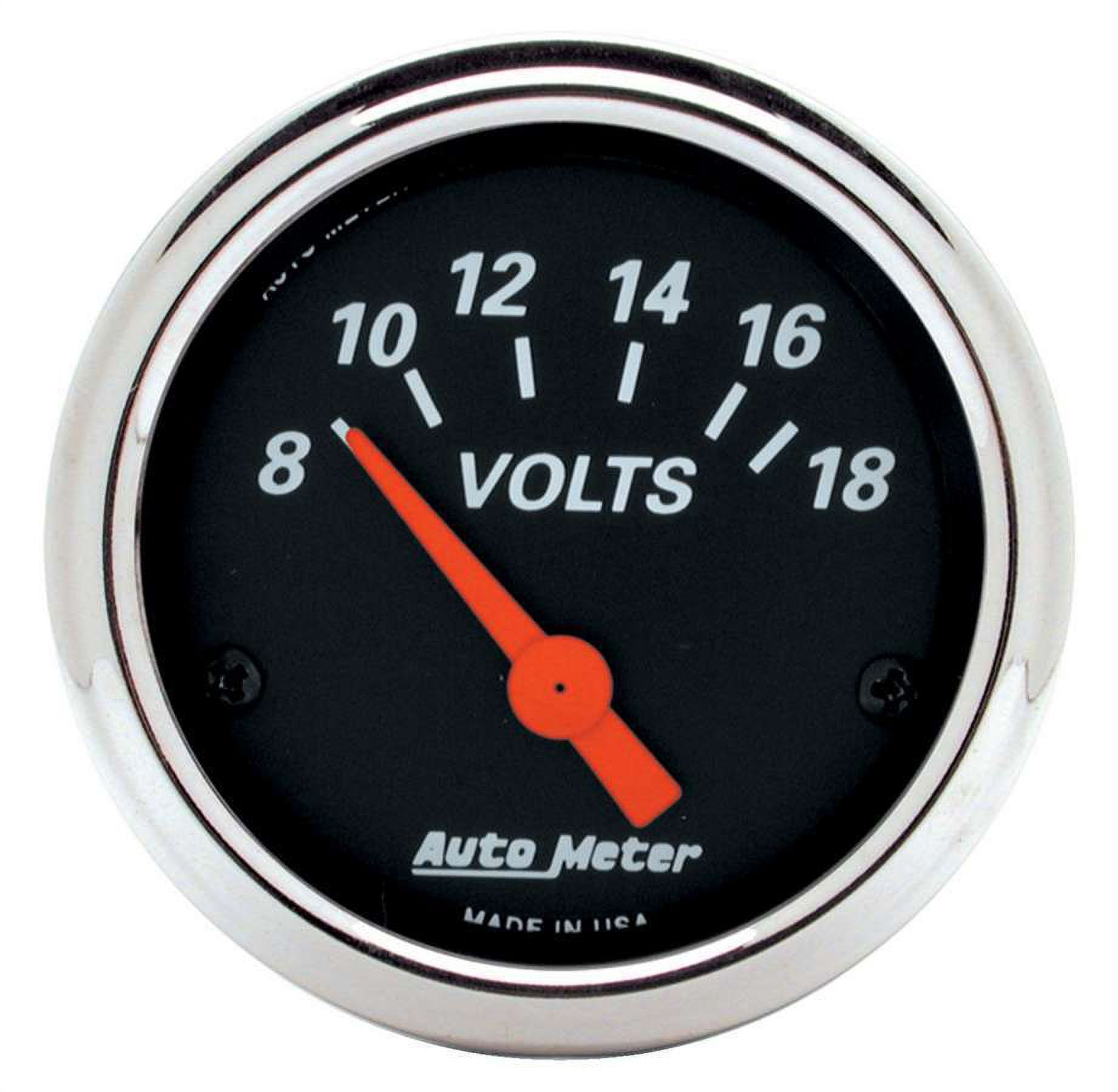 AutoMeter 1483 Designer BlackT Voltmeter Gauge