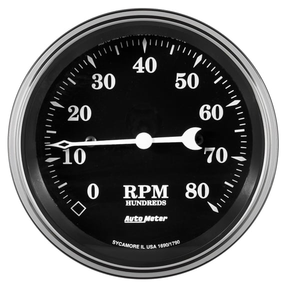 Autometer 1790 Old Tyme Black Electric Programmable Speedometer
