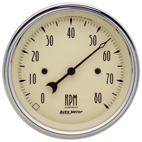 AutoMeter 1890 Antique Beige Electric Tachometer 3 3/8" 0-8000 RPM