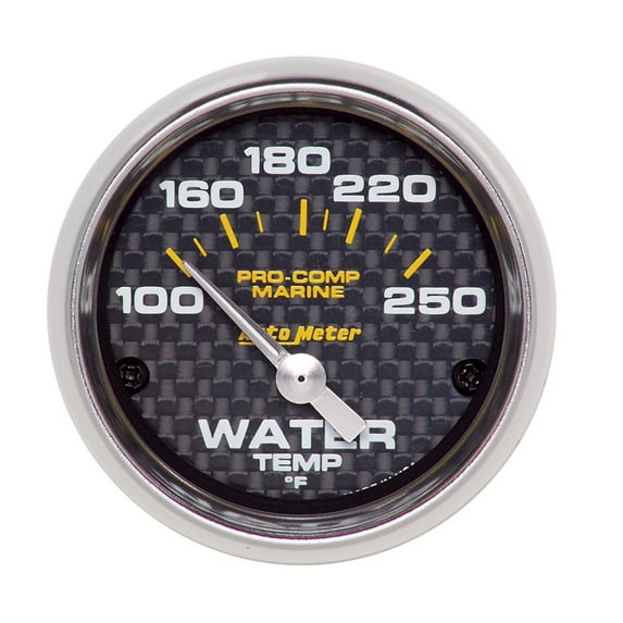 Autometer 2-1/16 Water Temp Gauge 100-250F C/F Marine