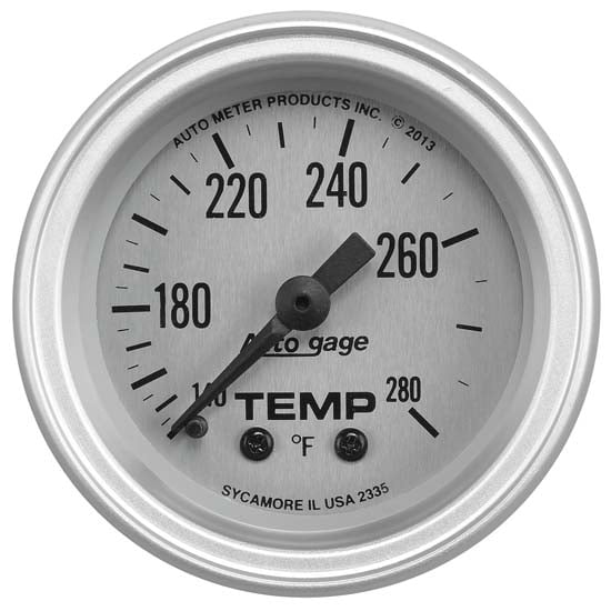 Autometer 2335 Auto Gage 2-1/16" Water Temperature Gauge, 140-280 F