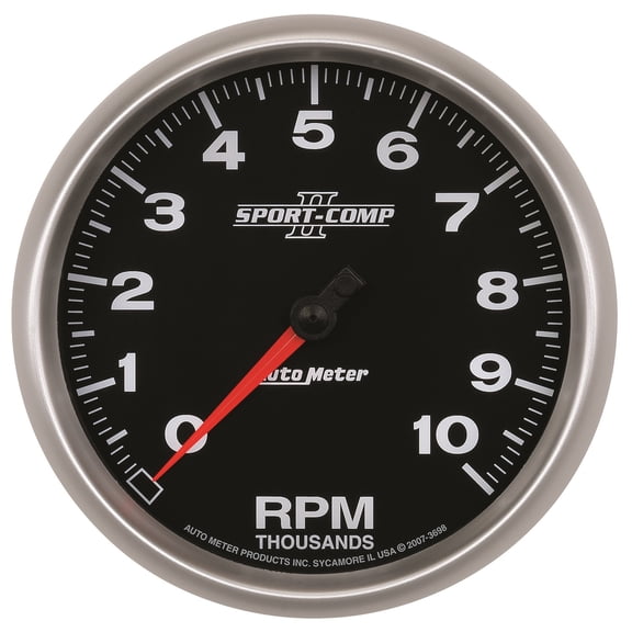 Autometer 3698 Sport-Comp II Tachometer, 5", 10K Rpm, In-Dash