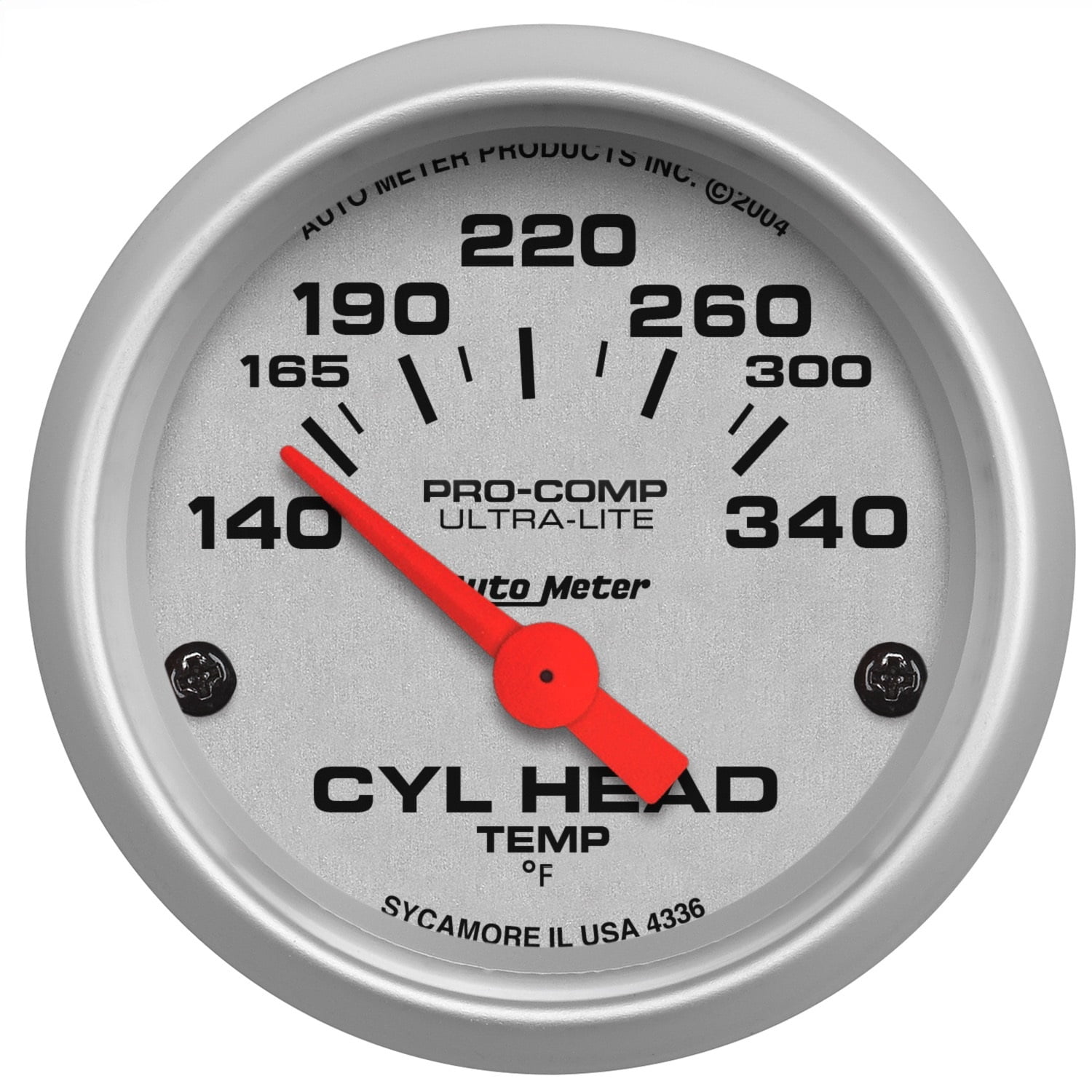 Autometer 4336 Ultra Lite Electric Cylinder Head Temperature Gauge ...