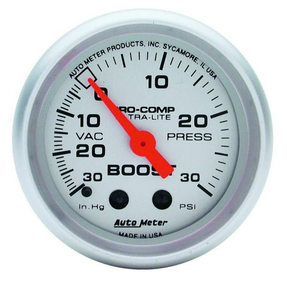 AUTO METER 4403 2-5/8IN BOOST-VAC, 30 IN. HG/30 PSI, MECH, UL
