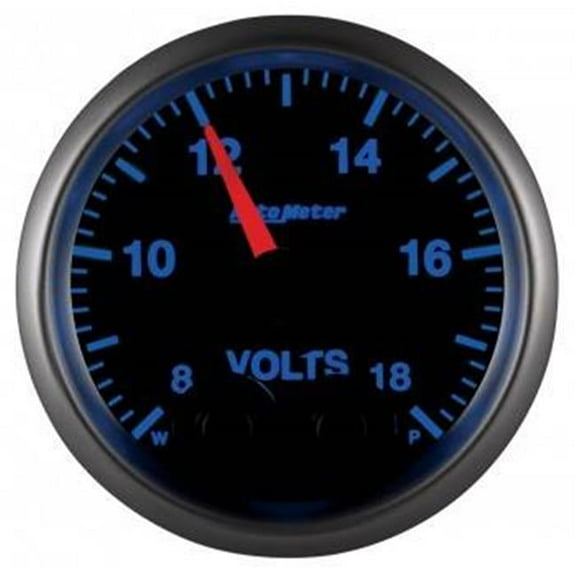 Autometer 5683 Elite Voltmeter 2-1/16", 18V, Digital Stepper Motor W/Peak & Warn