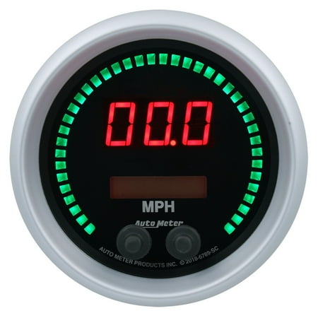 Autometer 6789-Sc Sport-Comp Speedometer, 3-3/8", 260 MPH / 260 Kmh, Electric Program Elite Digital