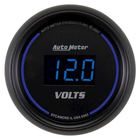 AUTO METER 6993 2-1/16IN VOLTMETER, 8-18V DIGITAL, BLACK