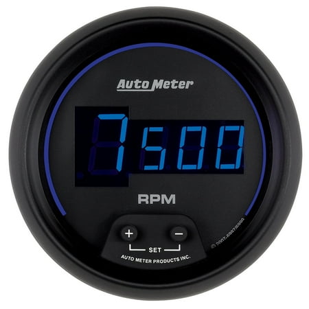 Autometer 6997 Cobalt Digital Tachometer 3-3/8 10K Rpm In-Dash Digital Black Dial W/ Blue Led
