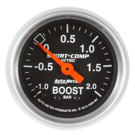 Autometer Sport-Comp Gauge Vac/Boost 2 1/16in -1 - +2 Bar Mechanical Sport-Comp - 3303-M2