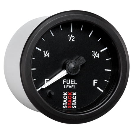 AutoMeter Stack Instruments 52mm 0-280 Ohm Programmable Fuel Level Gauge with Pro Stepper Motor - Black