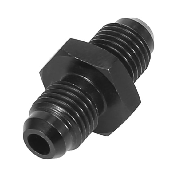 Automobile AN4 to AN4 Male Coupling Hose Fitting Adapter Replacement Aluminum Alloy Black