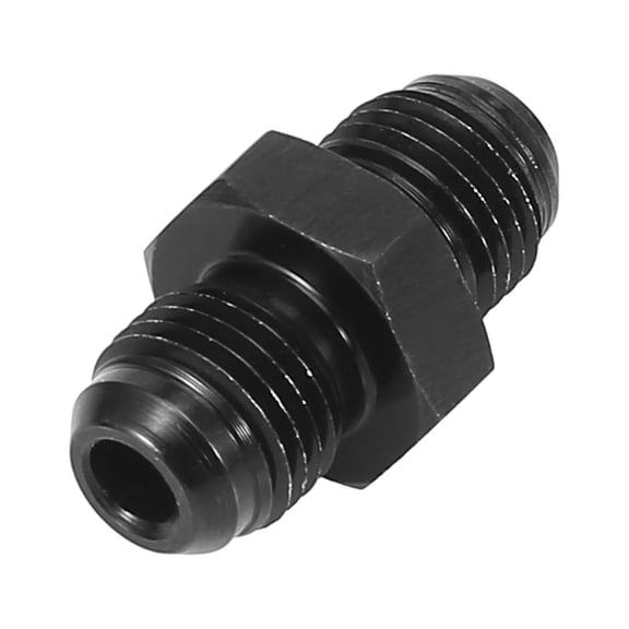 Automobile AN6 to AN6 Male Coupling Hose Fitting Adapter Replacement Aluminum Alloy Black