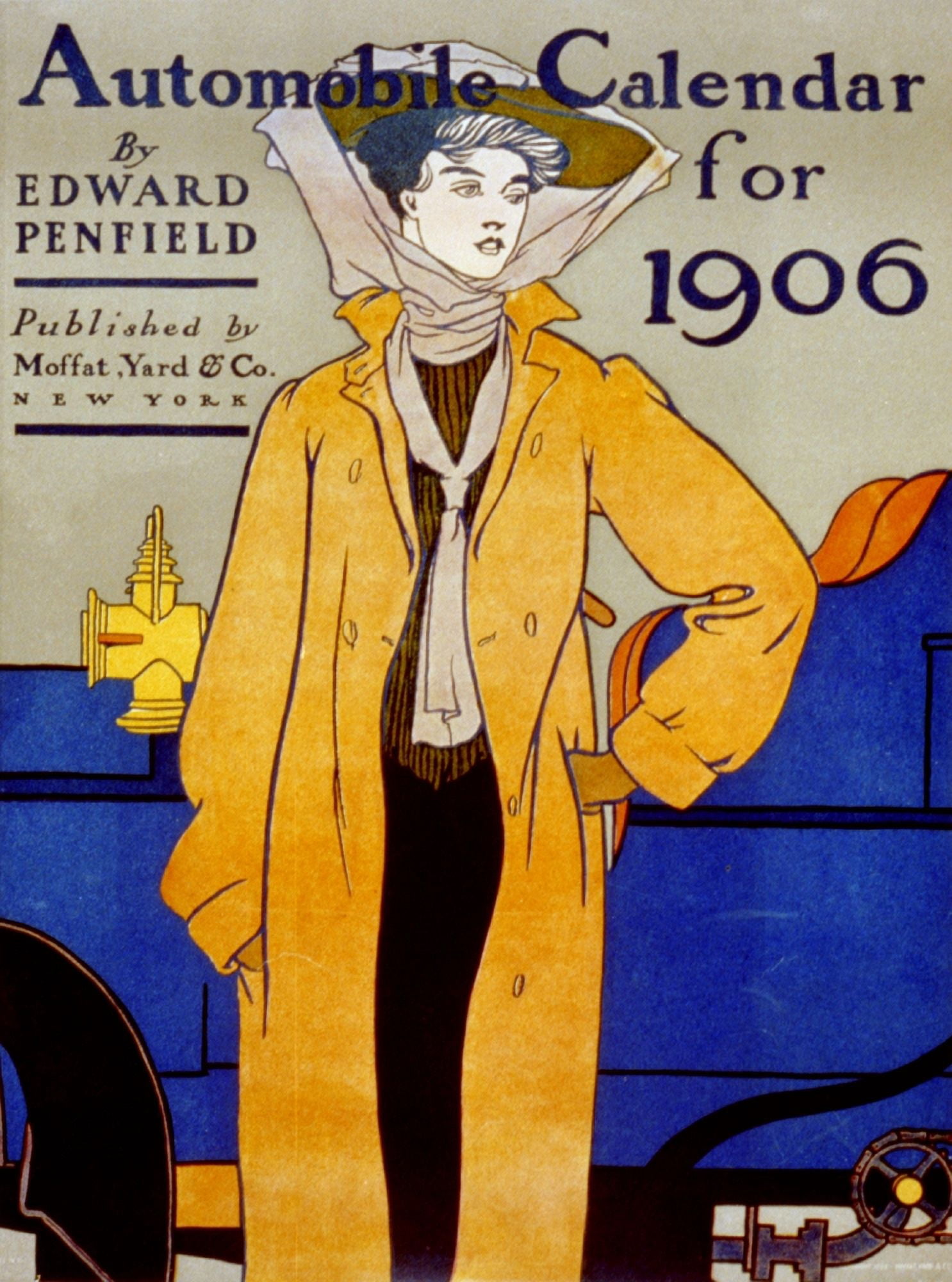 Automobile Calendar for 1906 Canvas Art - Edward Penfield (18 x 24)
