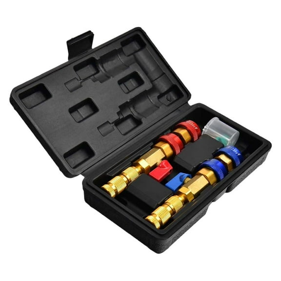 Automobile Conditioning Valve Core Removal Kit, R134a R1234yf R22 Valve Core Remover Installer Tool, AC Valve Core Tool for Standard JRA and Schrader Valve
