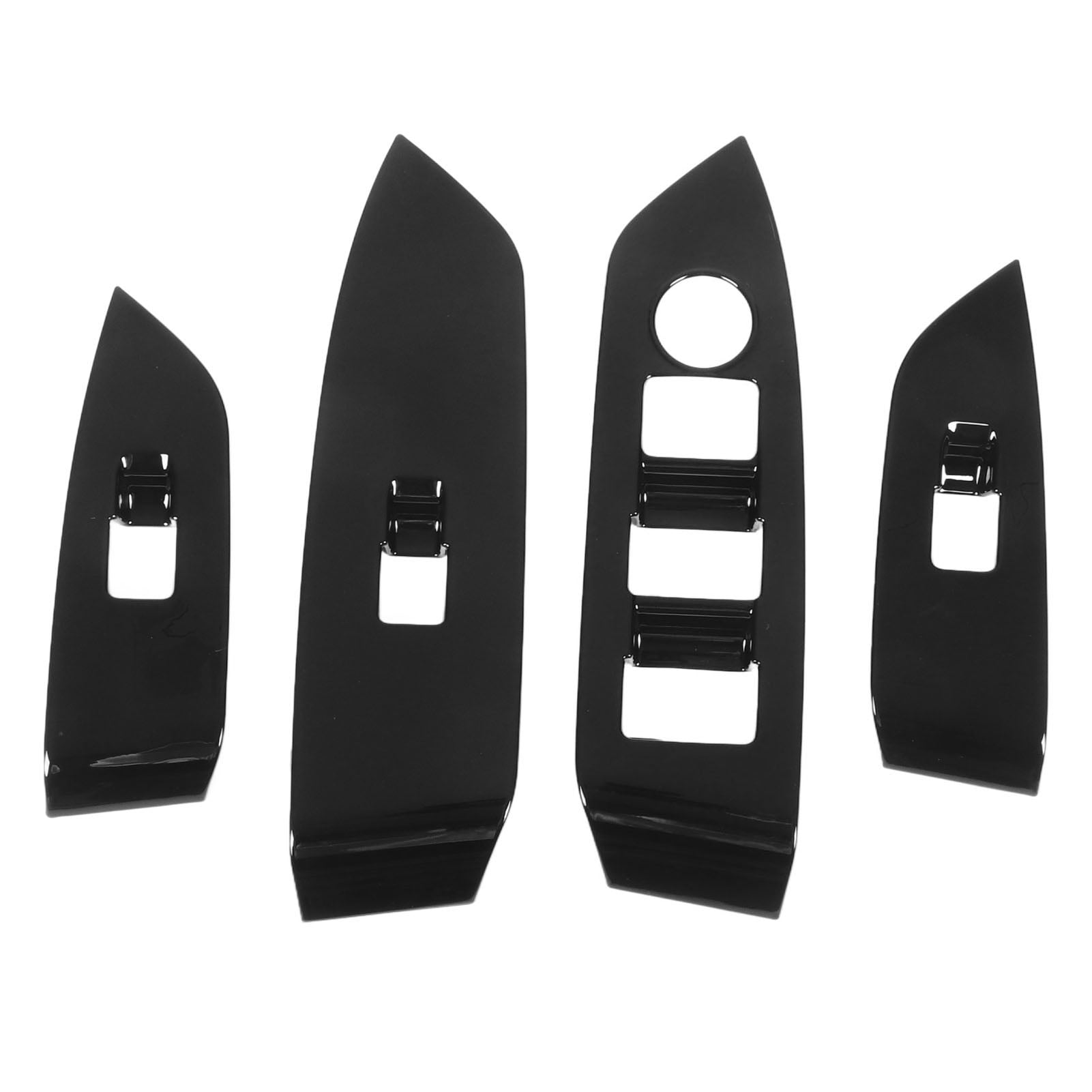 Automobile Door Window Control Panel Cover Glossy Black Replacement for