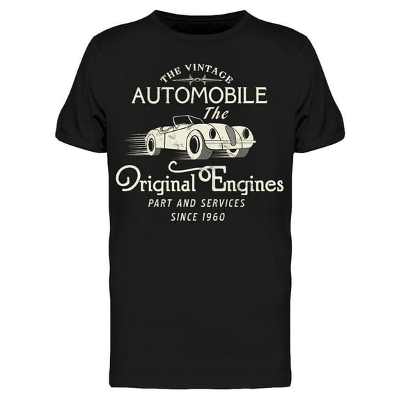 Automobile Original Engines T-Shirt Men -Image by Shutterstock, Male 3X-Large