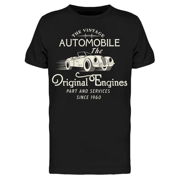 Automobile Original Engines T-Shirt Men -Image by Shutterstock, Male Large