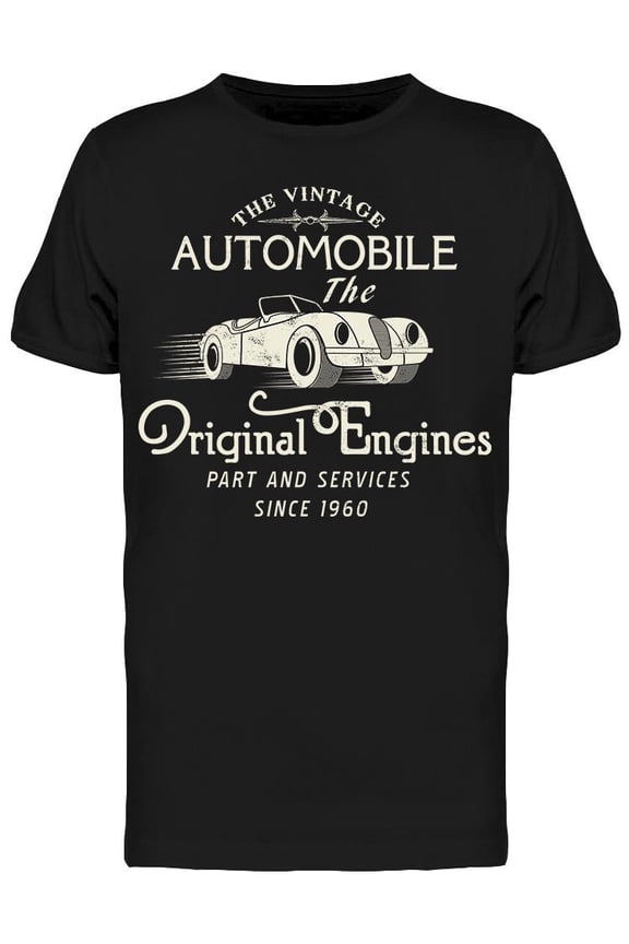 Automobile Original Engines T-Shirt Men -Image by Shutterstock, Male Large