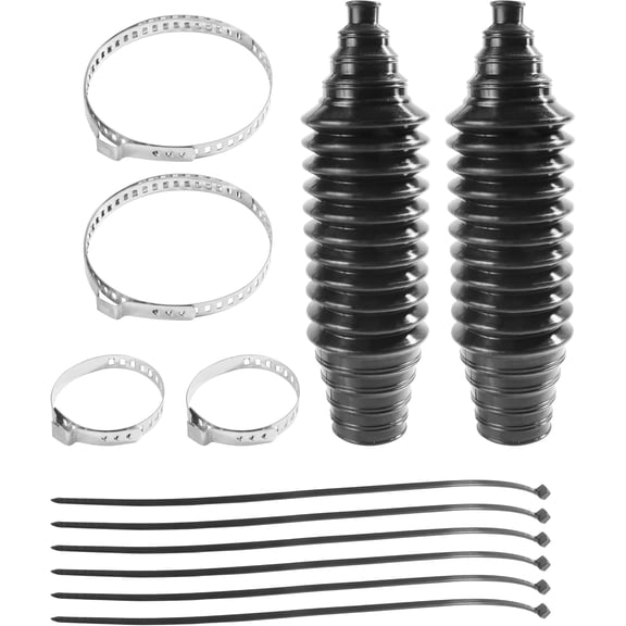 Automobile Rack and Pinion Boot,Inner Tie Rod Boot,Car Accessories Dustproof Silicone Inner Tie Rod Boot Set with Rack and Pinion Bellow Cable Ties and Clamps,Fits Cars,Trucks,SUVs