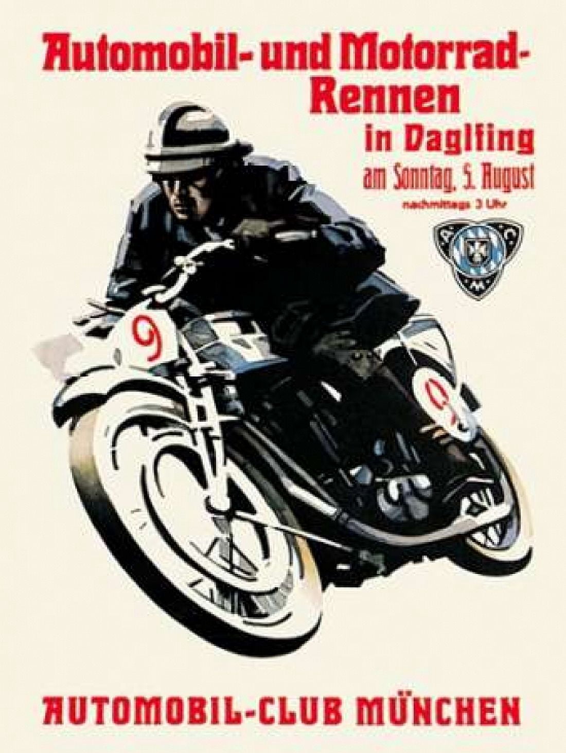 Automobile and Motorcycle Race - Munich Canvas Art - Unknown (18 x 24)