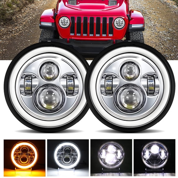 Automobile headlights,Round 6000k 2pcs 140w 7 Inch 7'' Round 6000k Ip67 6000k 140w Ip67 Led With Ip67 Car Ip67 Waterproof Tj Lj Car With Led Car Inch 6000k Led 6000k Ip67 Led Lj Cj Ip67 H2