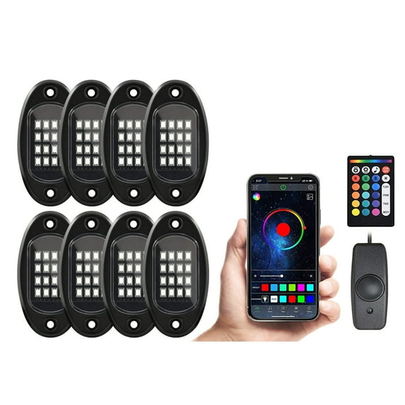 Automobile lamp,24 Key Bt 24 Key 8pcs Led Waterproof Suv Atv Utv Led 8pcs Led Function Suv App Bt 24 Led Waterproof With Key Function With App Bt Siuke Mewmewcat