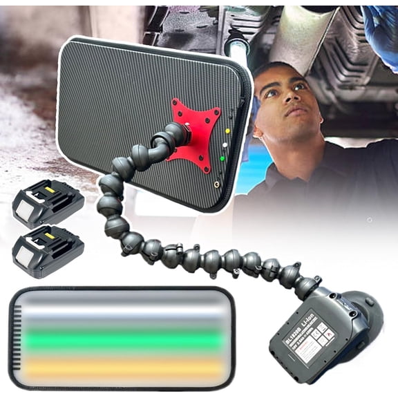 Automobiles Body Stripe Testing Lamp,Portable Car Dent Light Tools Kit with 45cm Suction Cup Stand/4020cm Reflector Lamp Board/2PCS Rechargeable Battery,for Car Dent Finding