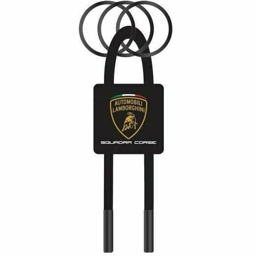 Automobili Lamborghini Rubber Keychain- Black