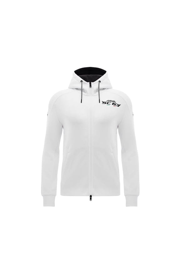 Automobili Lamborghini SC63 Hypercar Men's Full Zip Hoodie - White