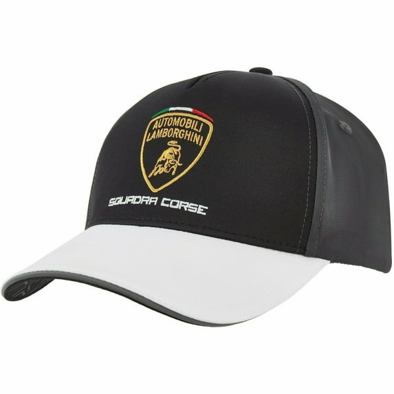 Automobili Lamborghini Squadra Corse Mens Corse Travel Black Hat