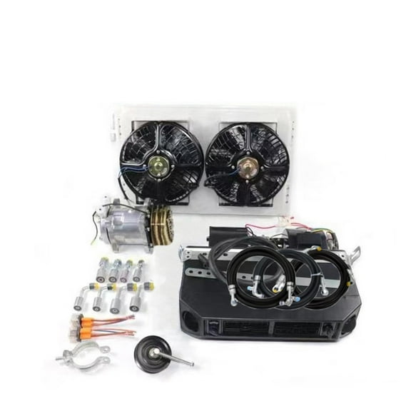 Automotive 12V 24V A/C Air Conditioner Evaporator Radiator Compressor Kit For Car Truck Van Tractor Digger Motorhome AC Parts ,Compact Design