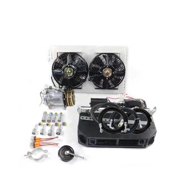 Automotive 12V 24V A/C Air Conditioner ,Evaporator Radiator Compressor Kit For Car Truck Van Tractor Digger Motorhome AC Parts ,Compact Design