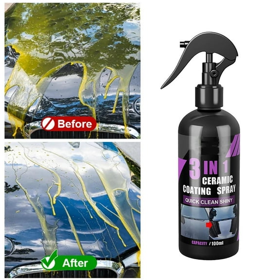 Automotive 3-in-1 Ceramic Coating Liquid Cleaner | Car Paint Glass Metal Protection | High Gloss Finish | Easy Application | For All Vehicles | 30ml Cleaning Agent