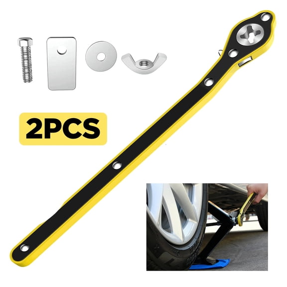 Automotive 360Car Jack Ratchet Wrench, Car Wrench, Tire Wheel Jack Wrench and Ratchet Wrench (2PCS