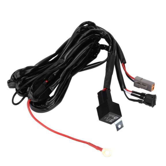 Automotive 40A 12V Wiring Harness LED Spot Light Work Light DT Interface Switch Relay Kit / 24.0 x 10.0 in