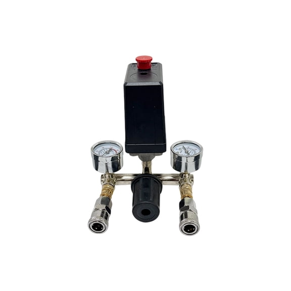 Automotive Air Compressor Pumps Accessories Auto Start Stop 90-120PSI Pressure Switches 4 Port Manifold Regulator