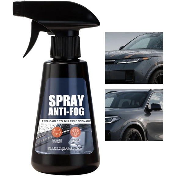 Automotive Anti-Fog Spray, Windshield Mirror Defogger, 250ml