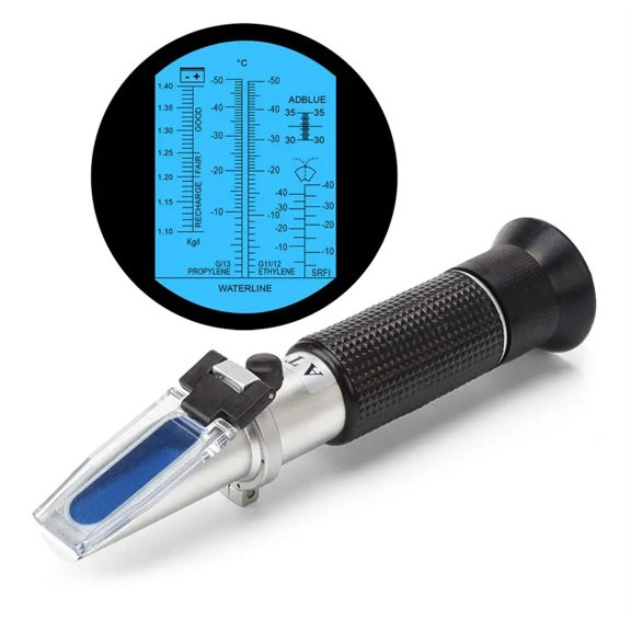 Automotive Antifreeze Coolant Refractometer for Antifreeze Systems,Exhaust Fluid,Battery Acid and Windshield Washer Fluid ,Reliable & Consistent Readings