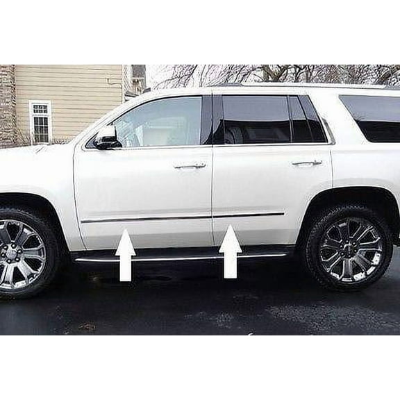 Automotive Authority Chrome Side Door Trim Molding, 1 3/8" Wide, 2 Pieces